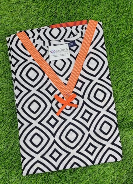 Premium quality printed designer cotton Kafthan Nighties - free size