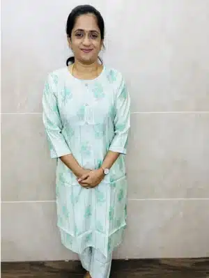 Printed muslin silk top paired with printed muslin silk bottom