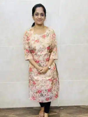 Ready-to-wear Digital Printed Chanderi Silk Kurti with lining