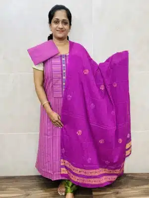 Premium cotton top with cotton dupatta and cotton bottom
