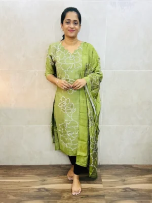 Digital printed Premium linen cotton top (cotton lining) paired with linen cotton dupatta