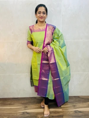 Kanchi cotton top (cotton lining) paired with Kanchi cotton dupatta