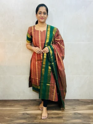 Kanchi cotton top (cotton lining) paired with Kanchi cotton dupatta